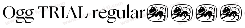 Ogg TRIAL regular字体转换